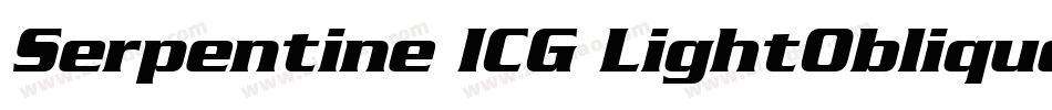 Serpentine ICG LightOblique字体转换